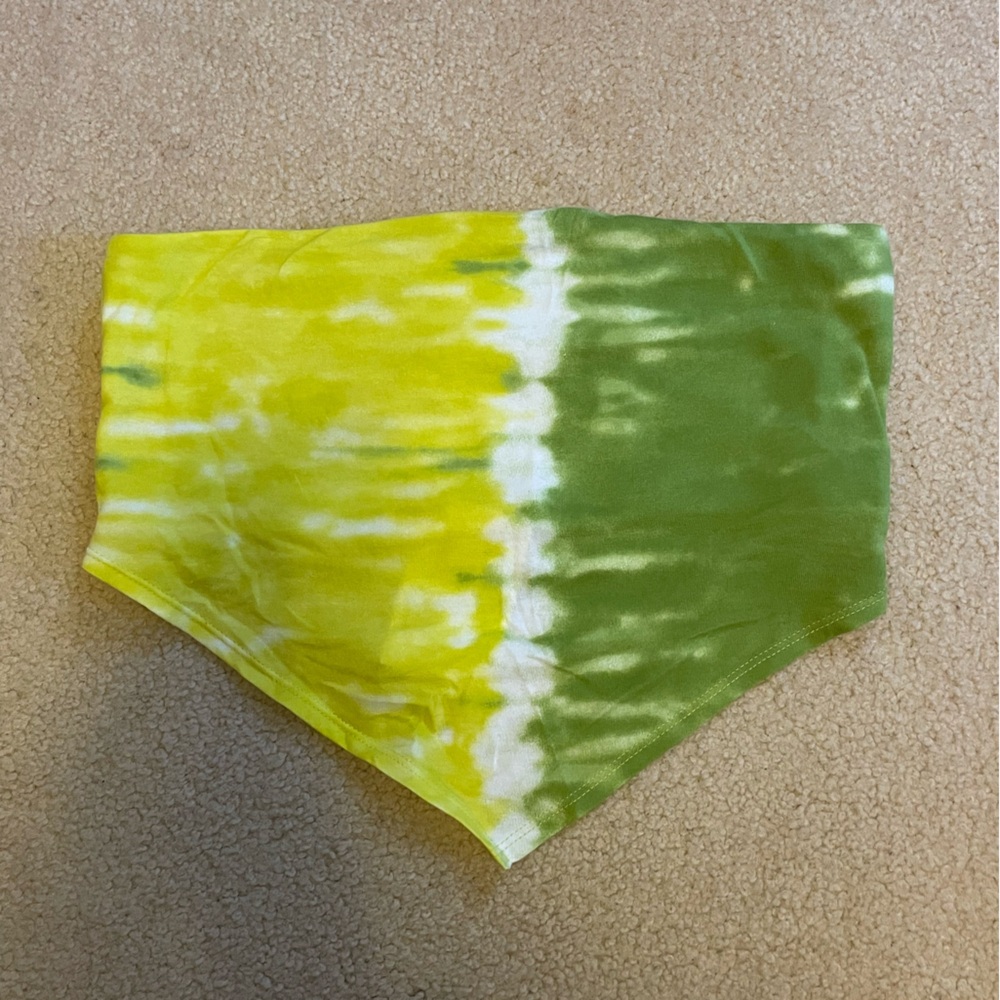 Forever 21 Yellow and Green Tie-Dye Bandeau